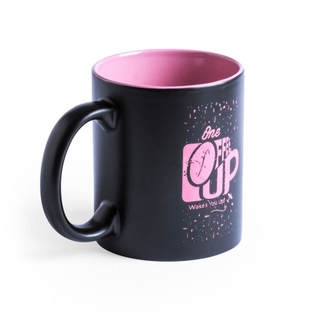 Chávena Laser Preta - Rosa