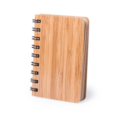 Caderno bambu pequeno c/argolas